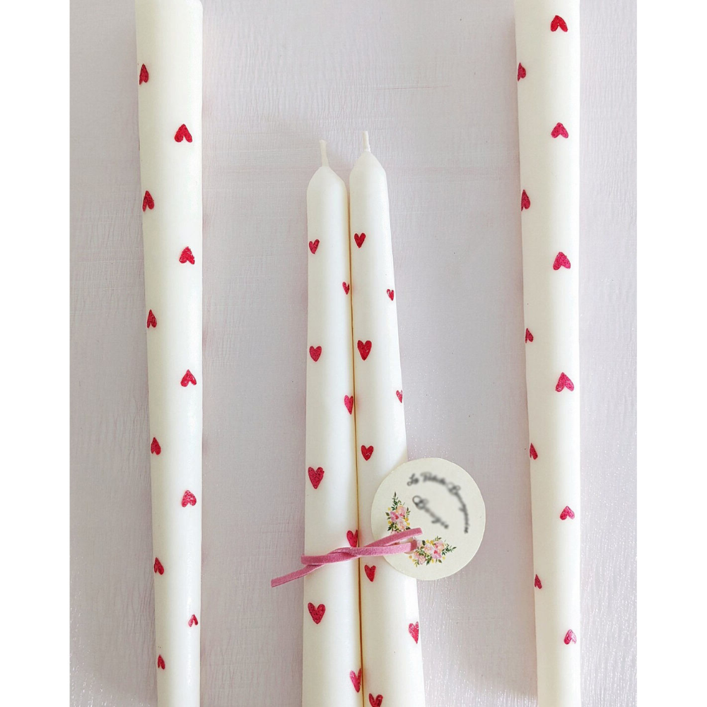 Vela Decorativa com Flores Prensadas Pintadas